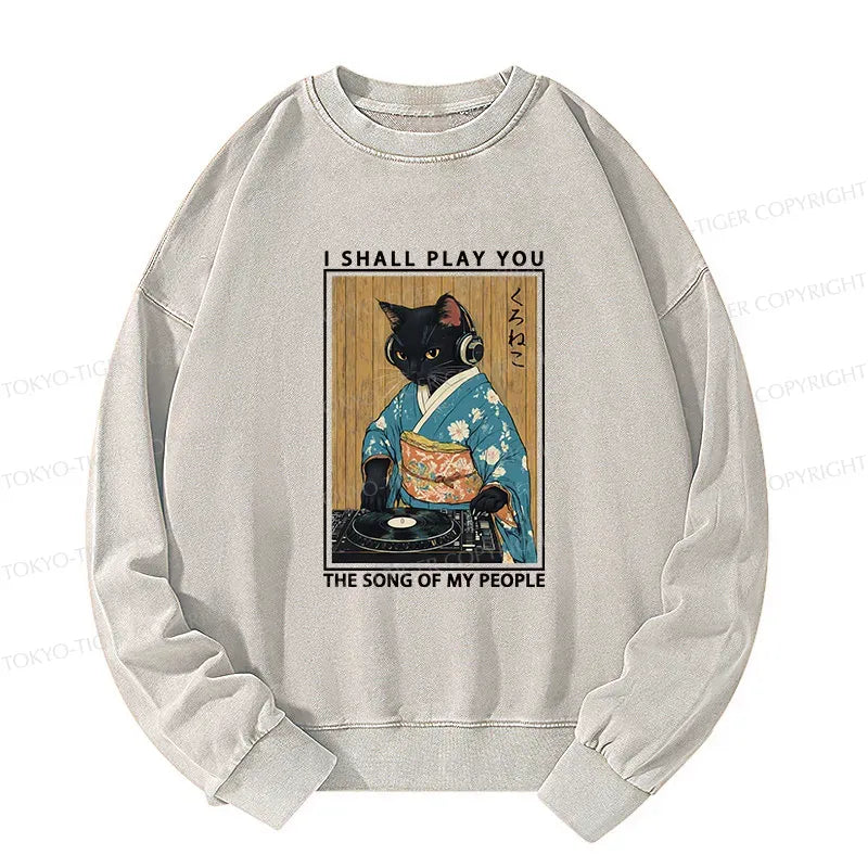 Japanese Style Cat Sweatshirt Gift Idea