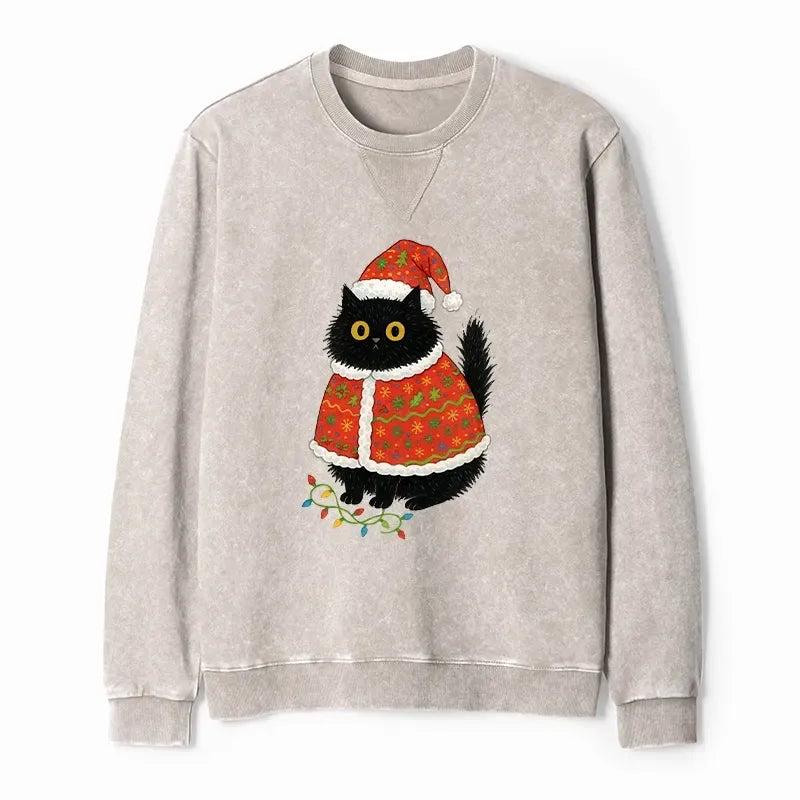 Vintage Washed Terry Sweatshirt for Daily Wear