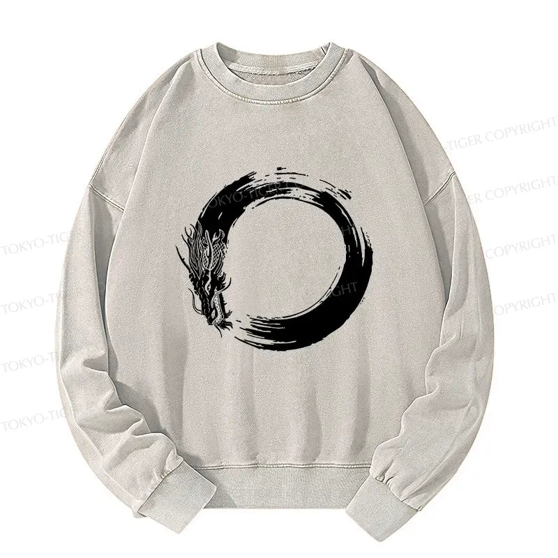 Vintage Japanese Dragon Sweatshirt for Streetwear
