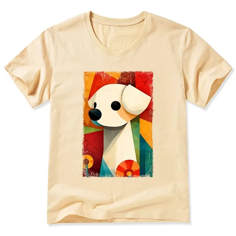 Trendy Unisex Cotton V-Neck Shirt