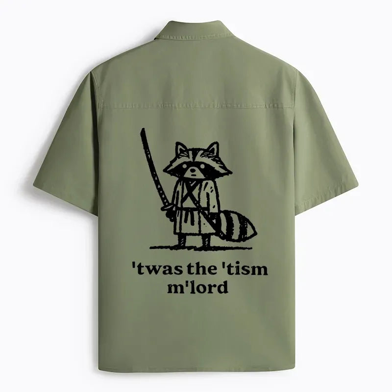Vintage Japanese Raccoon Shirt for Daily Wear
