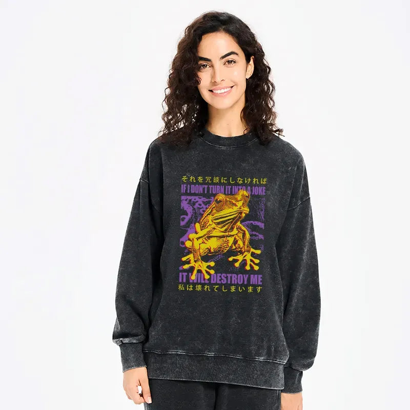kyoto lion washed sweatshirt best seller