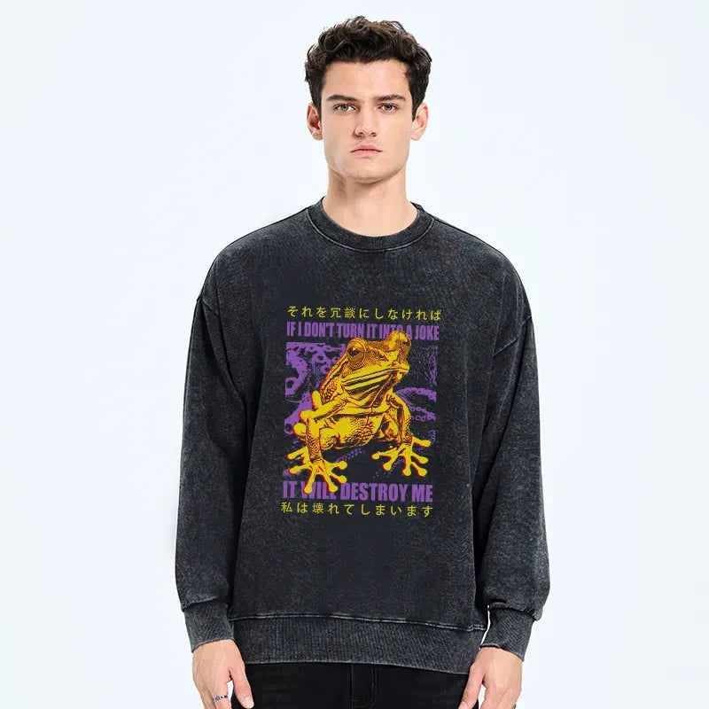 kyoto lion washed sweatshirt best seller