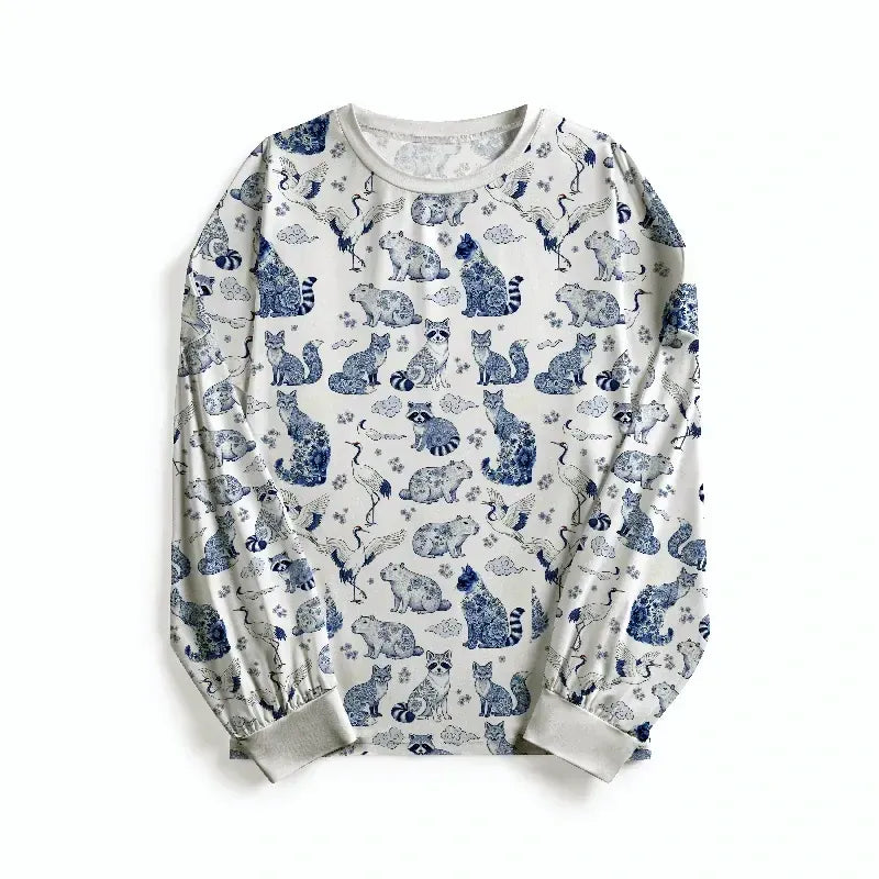 Floral Animals Pajama Set Gift Idea