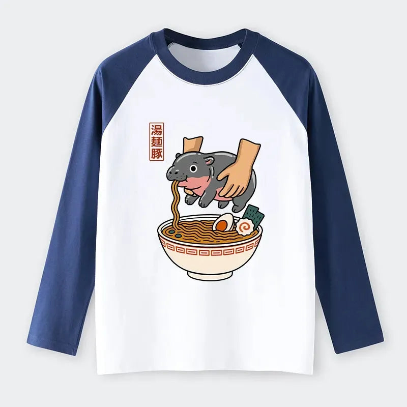 Japanese Raglan Long Sleeve T-shirt for Daily Wear