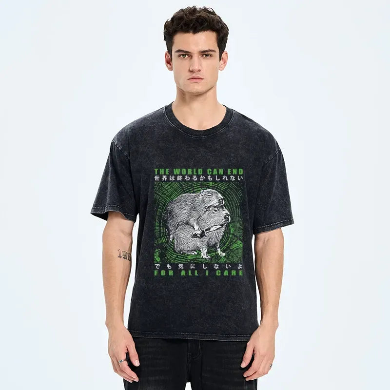 kyoto lion japanese washed t-shirt