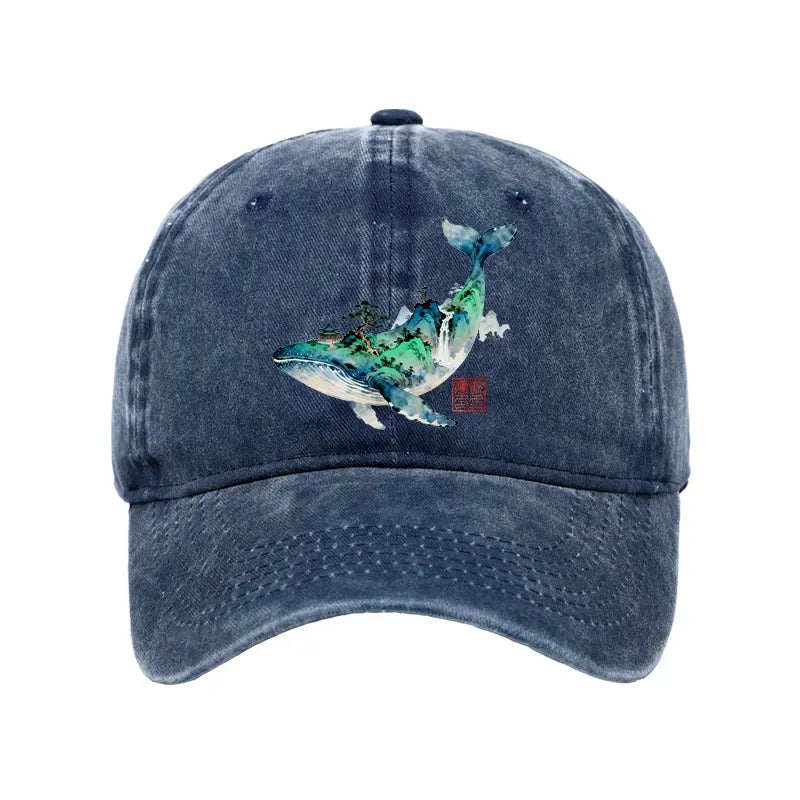 Vintage Ink Painting Unisex Cap