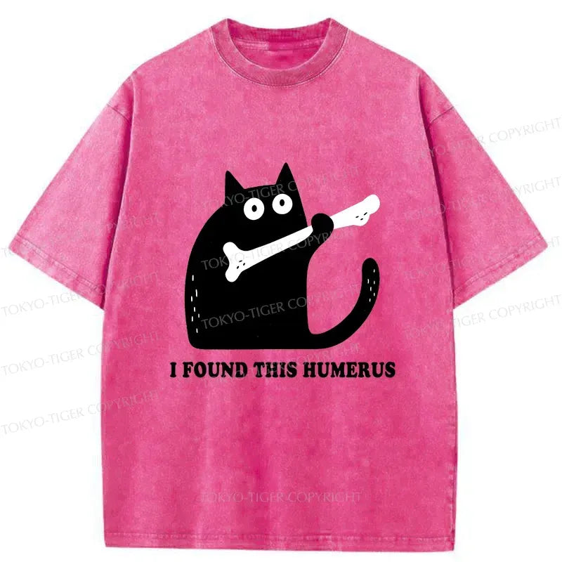 Kyoto Cat Washed T-Shirt for Summer
