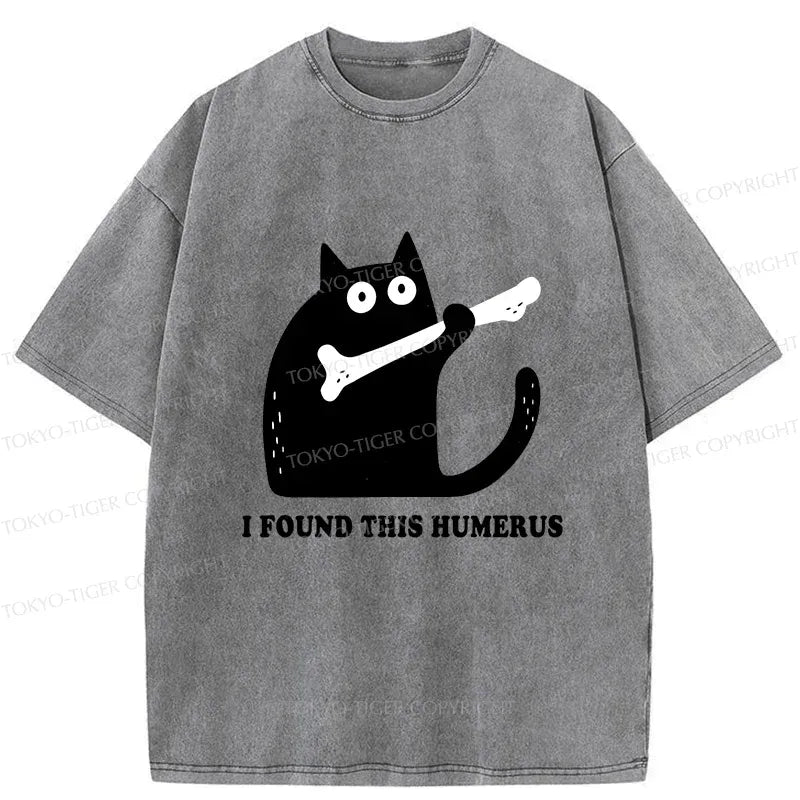 Kyoto Cat Washed T-Shirt for Summer