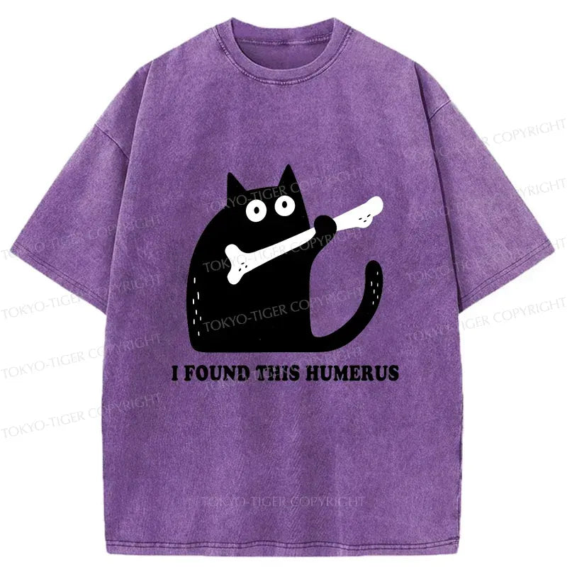 Kyoto Cat Washed T-Shirt for Summer