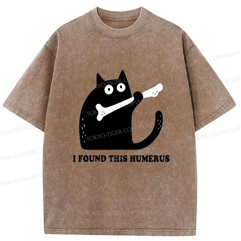 Kyoto Cat Washed T-Shirt for Summer