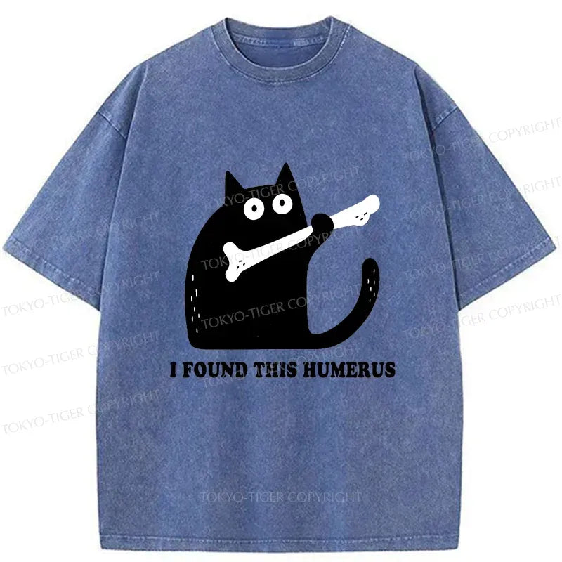 Kyoto Cat Washed T-Shirt for Summer