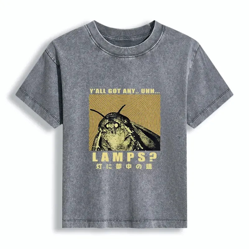 Kyoto-Lion Moth Obsessed With The Light Women's Washed T-shirt
