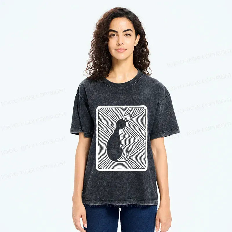 Japanese Woodblock Print Cat T-Shirt