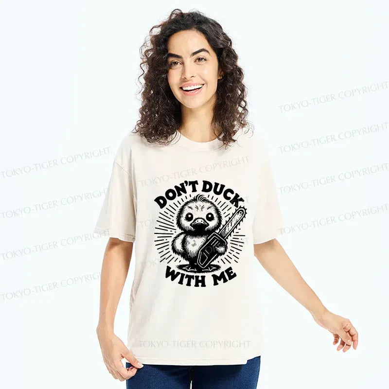 Japanese scary duck t-shirt for daily wear