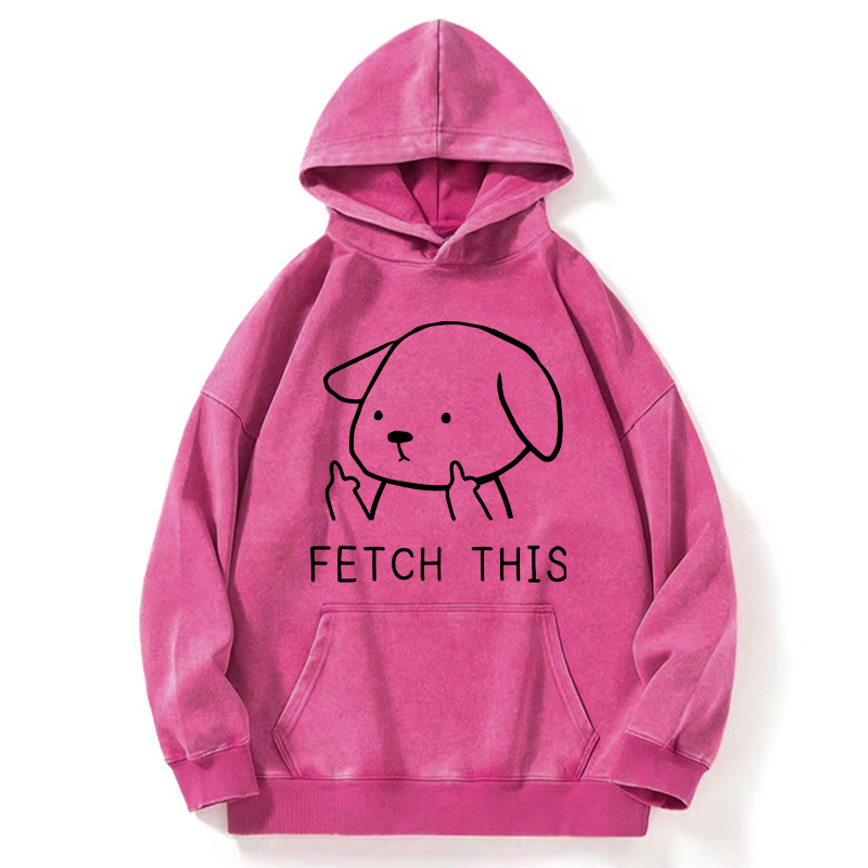 Kyoto-Lion Fetch This Dog Washed Hoodie