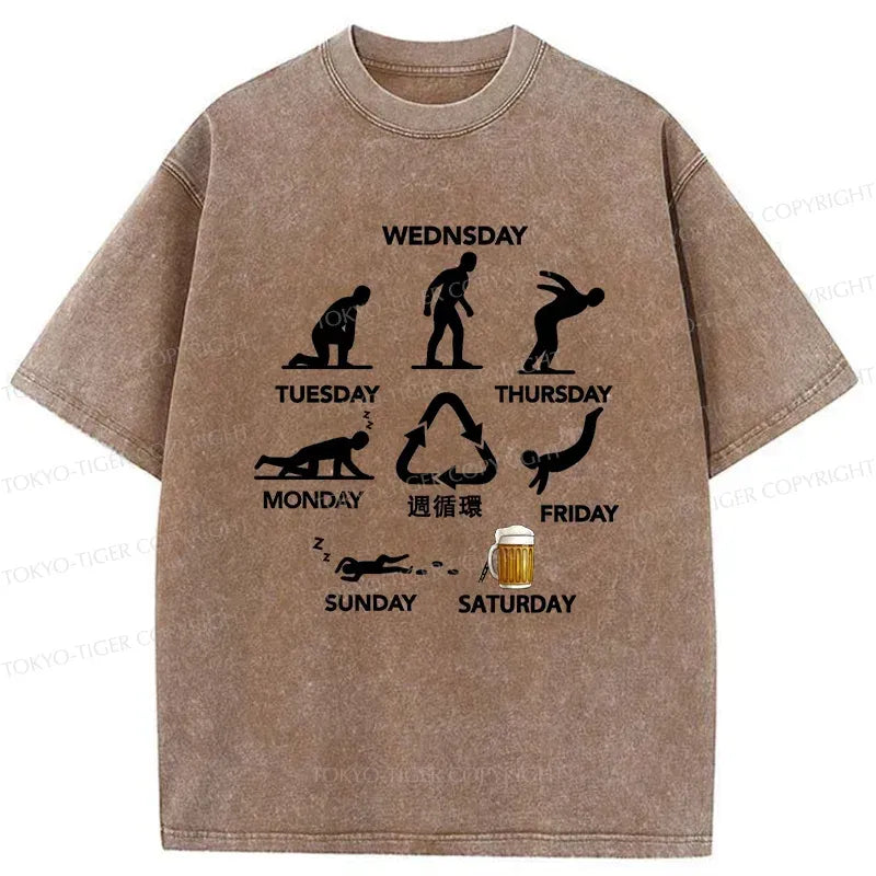 japanese vintage washed t-shirt for men