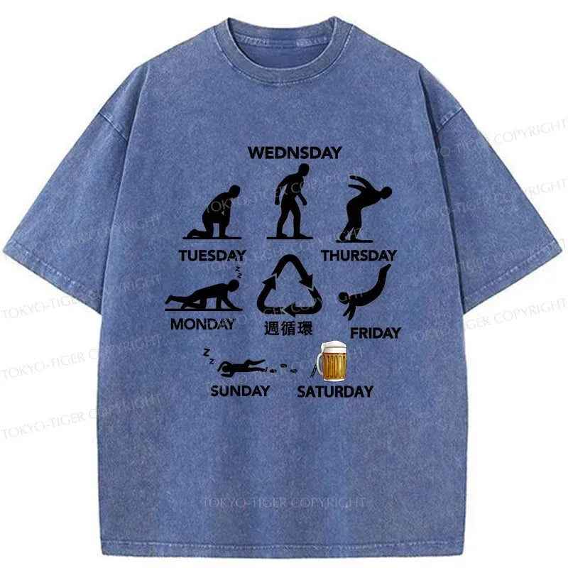 japanese vintage washed t-shirt for men