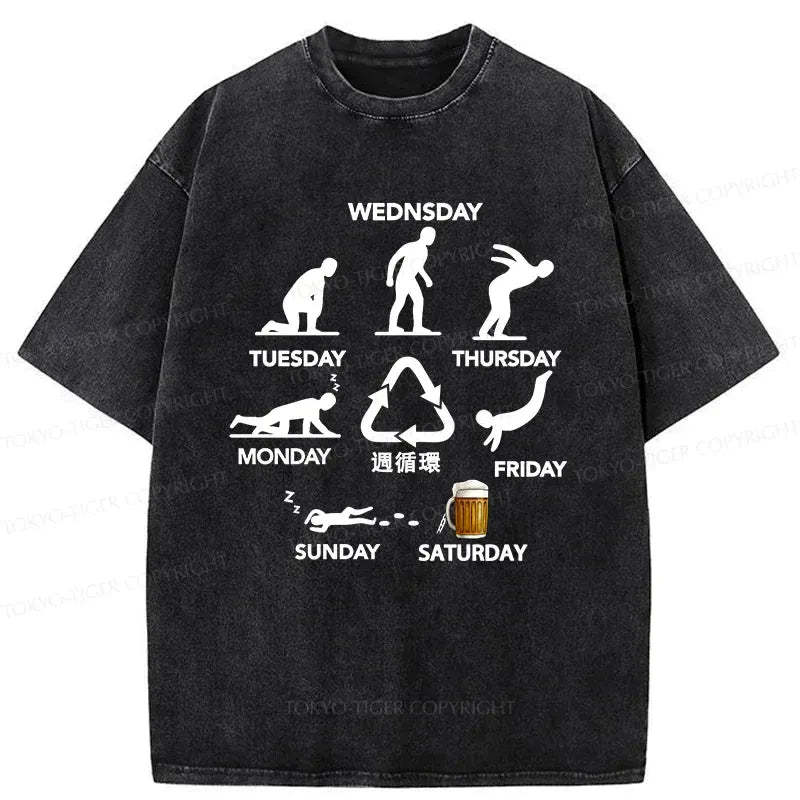 japanese vintage washed t-shirt for men