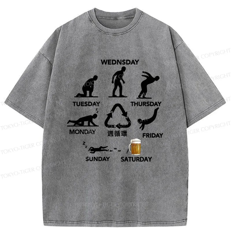 japanese vintage washed t-shirt for men