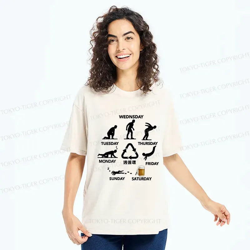 japanese vintage washed t-shirt for men