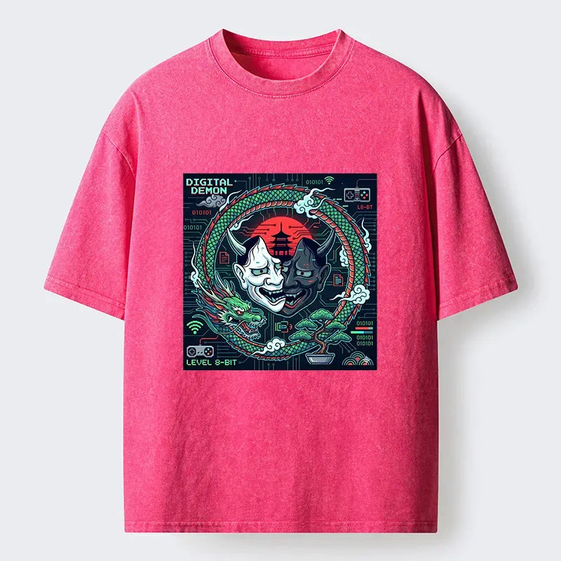Best Seller Japanese Hannya Washed T-Shirt
