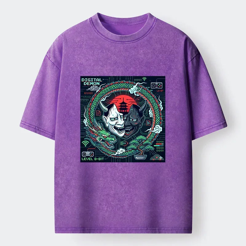 Best Seller Japanese Hannya Washed T-Shirt