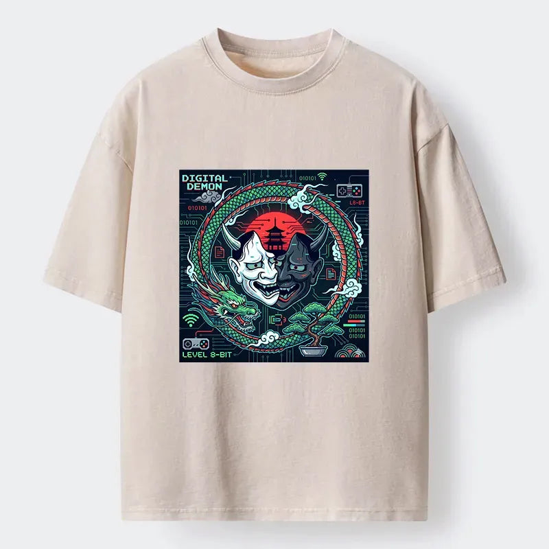 Best Seller Japanese Hannya Washed T-Shirt