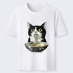Cute Cat Eating Ramen Japanese Classic T-Shirt