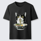 Kyoto Lion Cat Ramen Unisex Cotton Tee