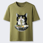 Kyoto Lion Cat Ramen Unisex Cotton Tee