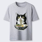 Cute Cat Eating Ramen Japanese Classic T-Shirt
