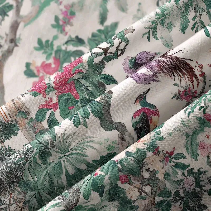 Kyoto-Lion Floral Fowl Play Aloha Hawaiian Shirt