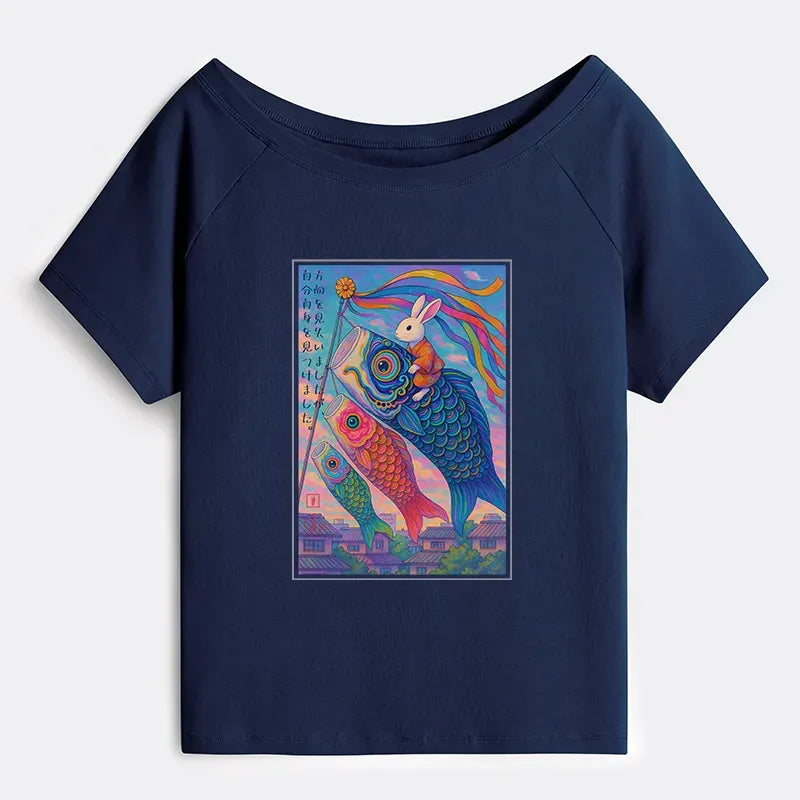 Kyoto Lion ukiyoe t-shirt for gift for her