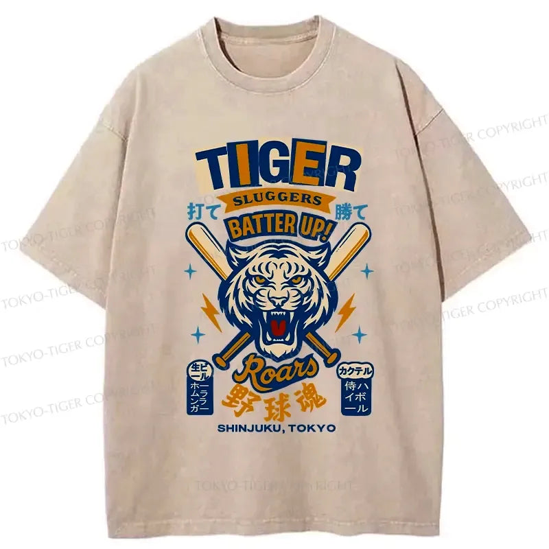 Retro Tiger Washed T-Shirt for Streetwear