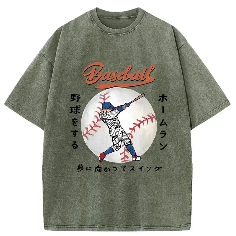 Kyoto-Lion Japanese Baseball Player Washed T-Shirt