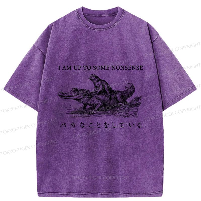 Vintage Washed Frog Shirt for Streetwear