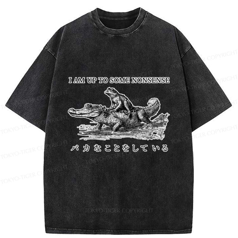 Vintage Washed Frog Shirt for Streetwear