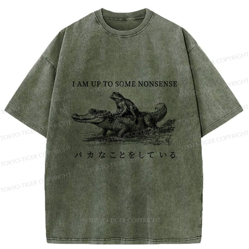 Vintage Washed Frog Shirt for Streetwear