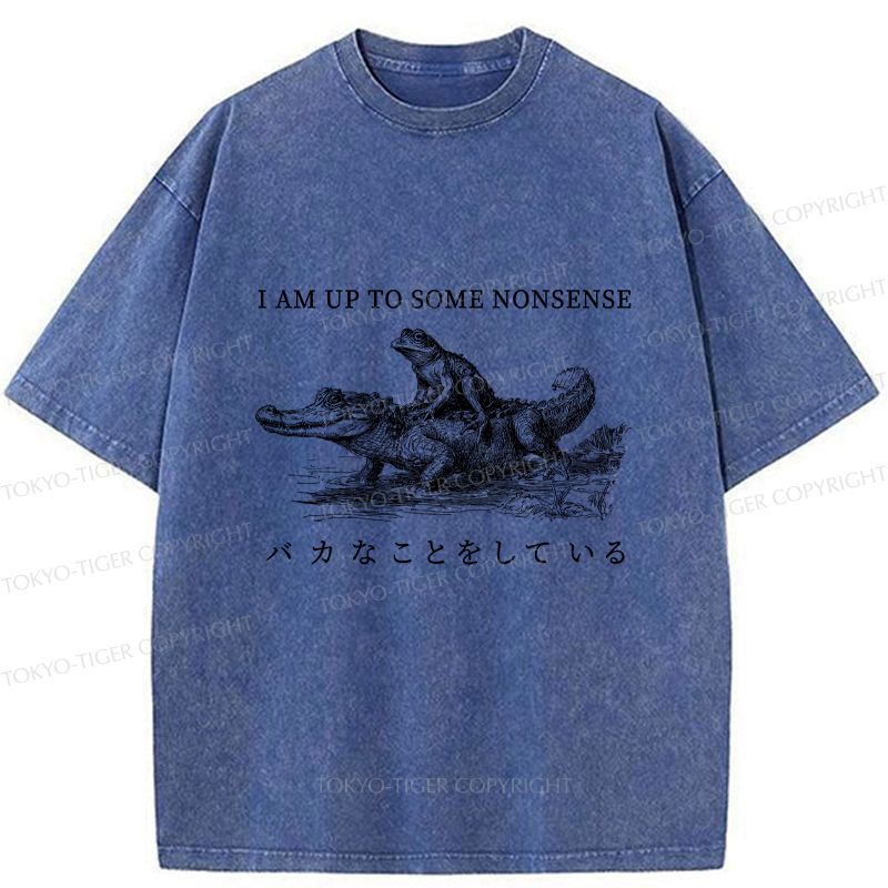 Vintage Washed Frog Shirt for Streetwear