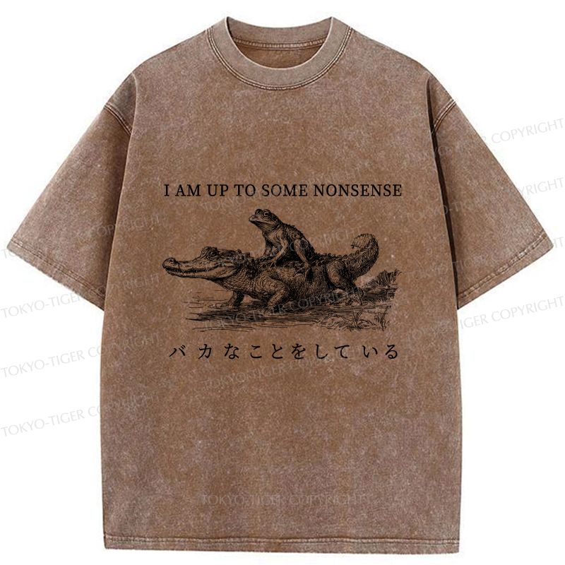 Japanese Retro Frog Tee for Summer