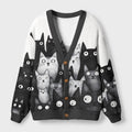 Kyoto-Lion The Judgmental Stare Of Cats Ugly Cardigan Sweater