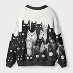 Kyoto-Lion The Judgmental Stare Of Cats Ugly Cardigan Sweater