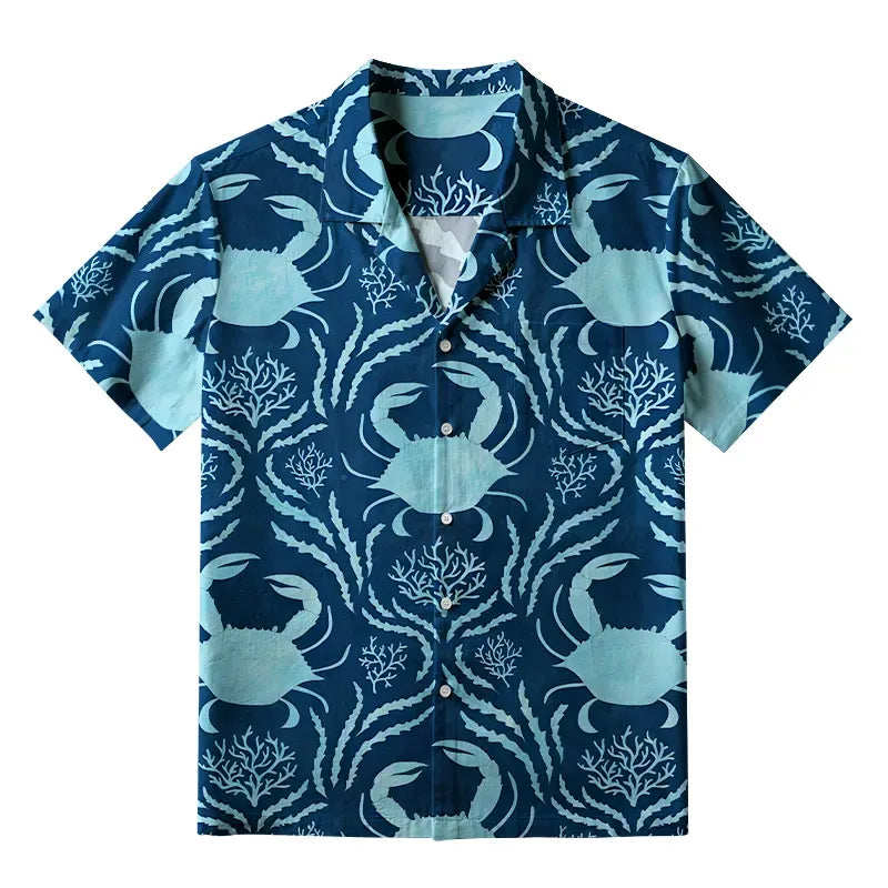 Seaweed Print Unisex Shirt for Streetwear Casual