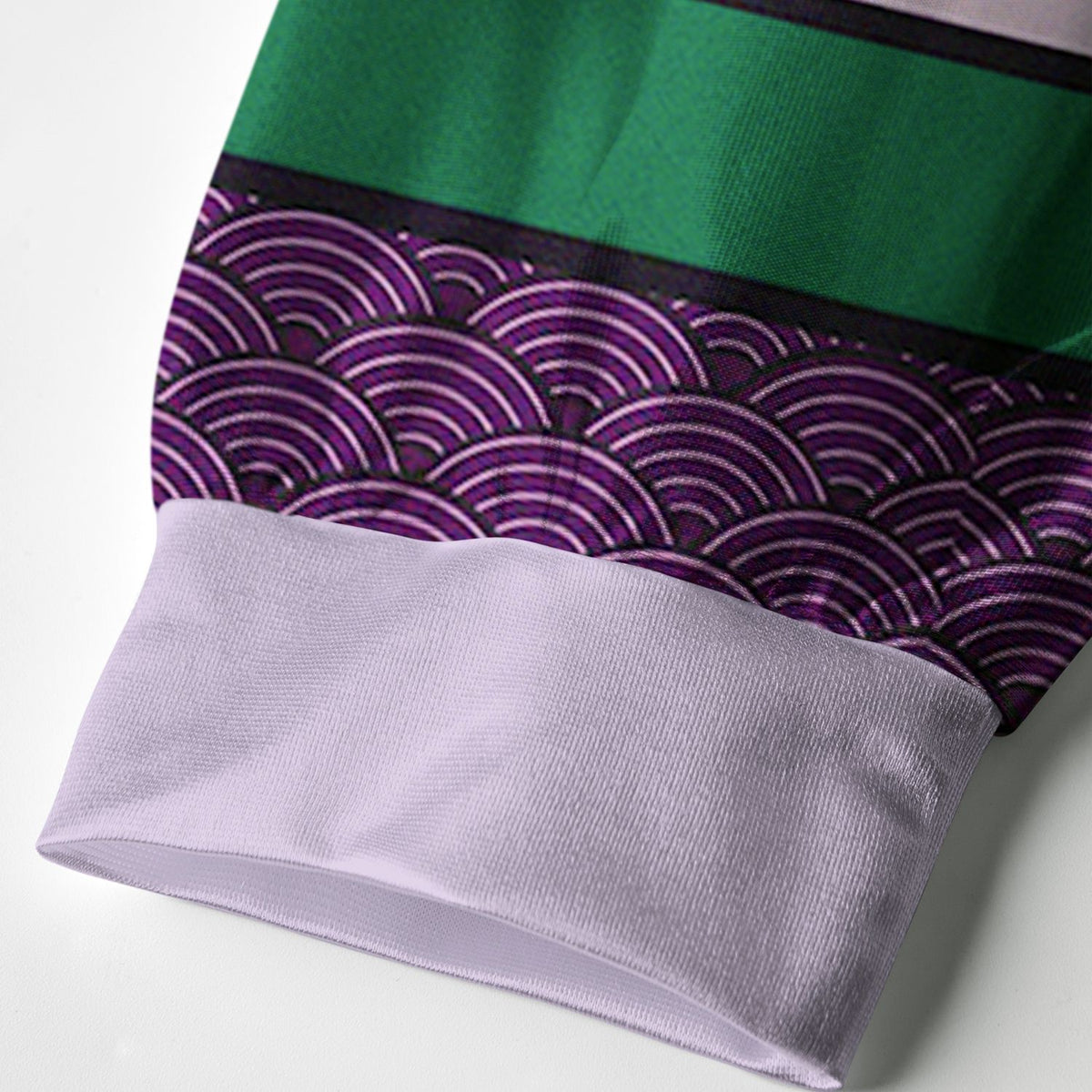 Kyoto-Lion Wisteria Jpanese Flowers Paneled Long Sleeve Jersey