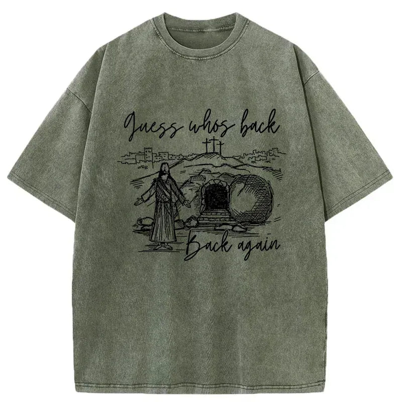 Kyoto-Lion Funny Jesus Washed T-Shirt