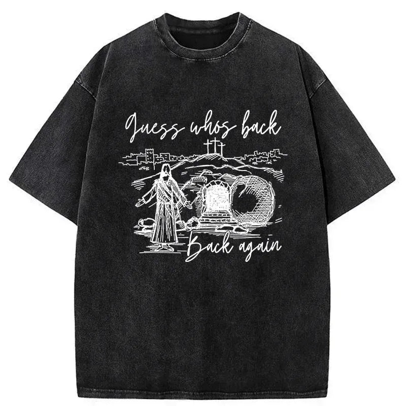 Kyoto-Lion Funny Jesus Washed T-Shirt