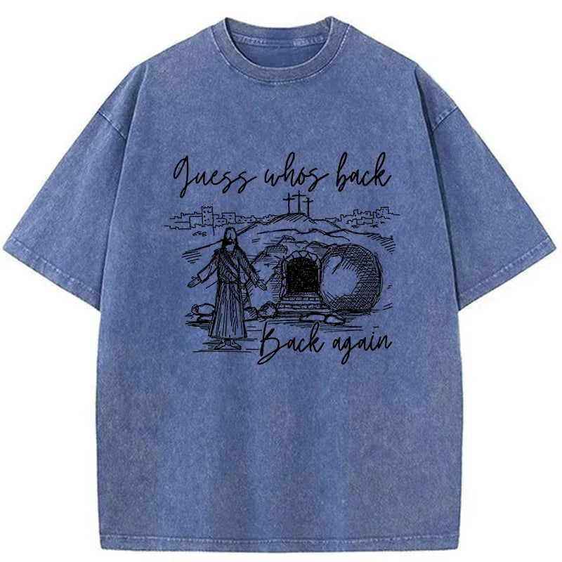 Kyoto-Lion Funny Jesus Washed T-Shirt