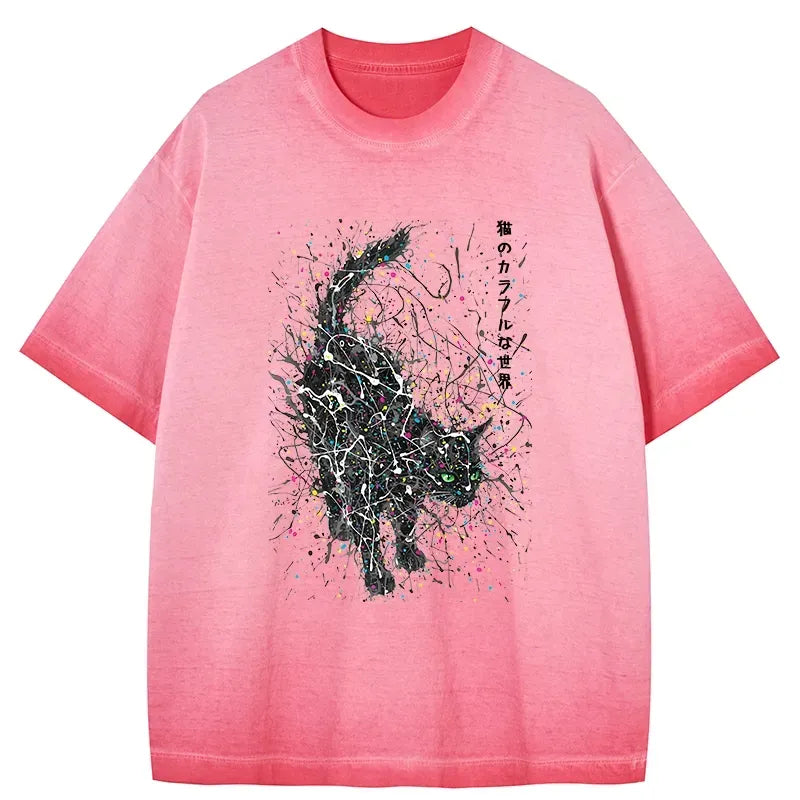 japanese cat t-shirt gift for him