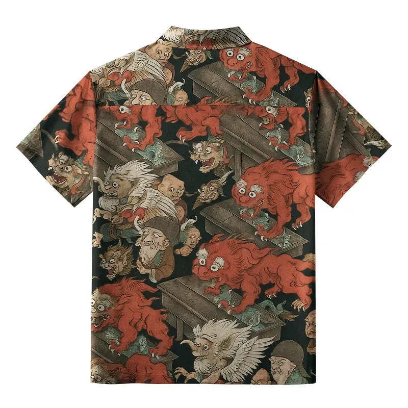 Japanese mythical beasts Hawaiian shirt